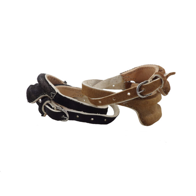 Taloneras de cuero con pelo - Image 1