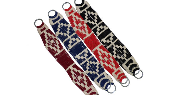 Juego de cincha y sobrecincha de piolin de color con guarda