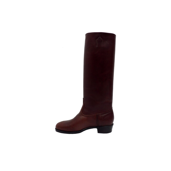 Botas de cuero engrasado caña larga fondo de goma - Image 4