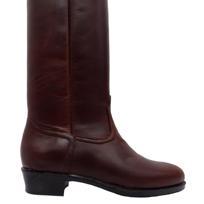 Botas de cuero engrasado caña larga fondo de goma - Image 7