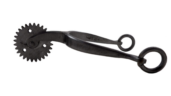 Espuelas de hierro cepillado roseta grande