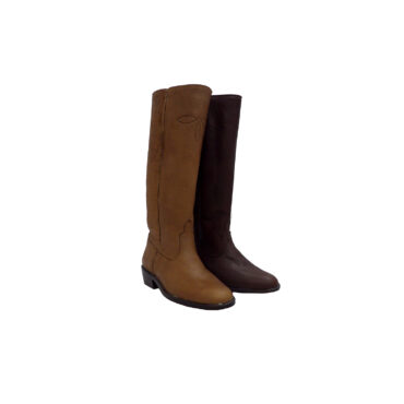 Botas de cuero de búfalo caña larga fondo de suela