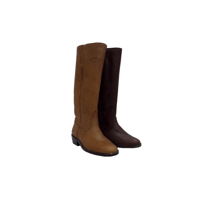 Botas de cuero de búfalo caña larga fondo de suela - Image 1