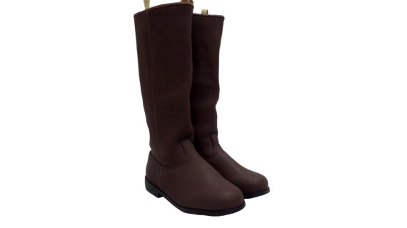 Botas de cuero caña dura para niño