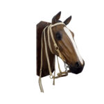 Cabezada y riendas de cuero crudo trenza chata - Image 3