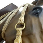 Cabezada y riendas de cuero crudo trenza chata - Image 5