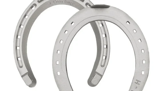 Herradura de aluminio pata la plata c/clip por par