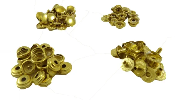 Broches tela y tela 40/20 dorado x 200 unidades.