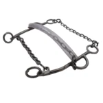 Hackamore de hierro pulido con hociquera de cadena - Image 2