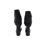 Botas de cuero corrugadas taco bajo - Image 3