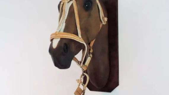 Bozal con cabestro de cuero crudo cosido con tiento