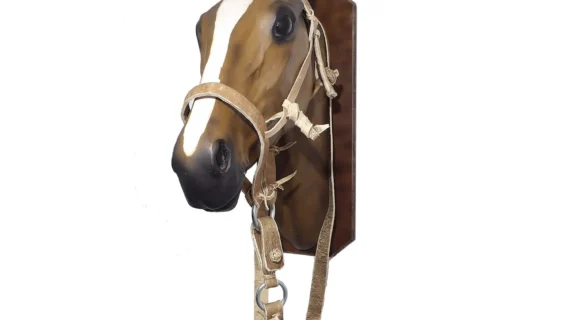 Bozal con cabestro de cuero crudo sobado para palenquear