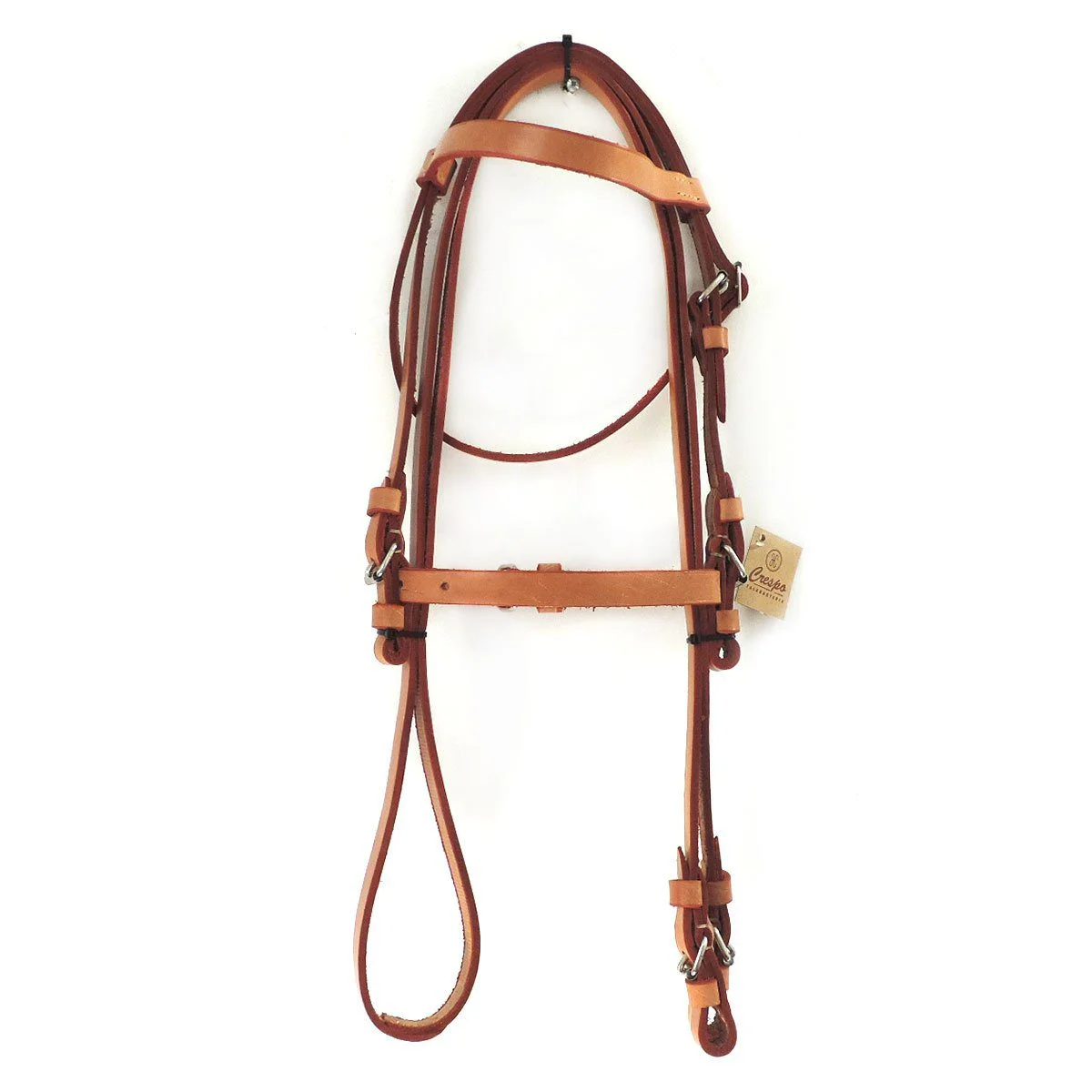 tcr-417014-1772133799.webp Cabezada y riendas de suela para pony - Image 1