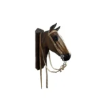 Cabezada y riendas de cuero sobado modelo pampa con botón - Image 3