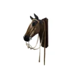 Cabezada y riendas de cuero sobado modelo pampa con botón