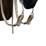 Cabezada y riendas de cuero sobado modelo pampa con botón - Image 4