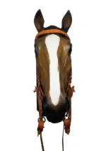 Cabezada y riendas de suela simple con argollas de bronce - Image 4