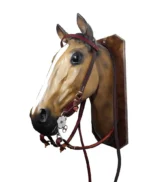 Cabezada y riendas de suela simple con argollas de bronce