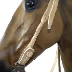 Cabezada y riendas de cuero crudo con macho trenzado y hebilla - Image 8