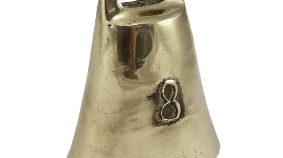 Cencerro de bronce pulido número 8