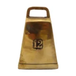 Cencerro de bronce pulido rectangular número 12