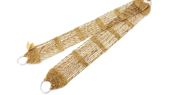 Juego de cincha y sobrecincha de tiento