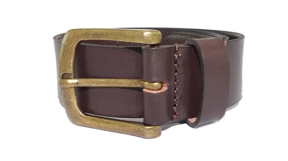 Cinto de cuero clásico marrón