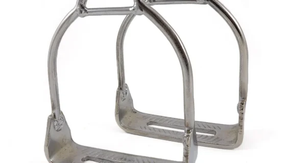 Estribos de hierro niquelado grandes reforzados