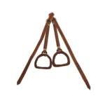 Estribos tipo perita de cuero crudo para niño