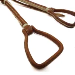 Estribos perita sin argolla de cuero crudo - Image 2