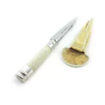 Cuchillo cabo tejido con copas de plata de 6 pulgadas