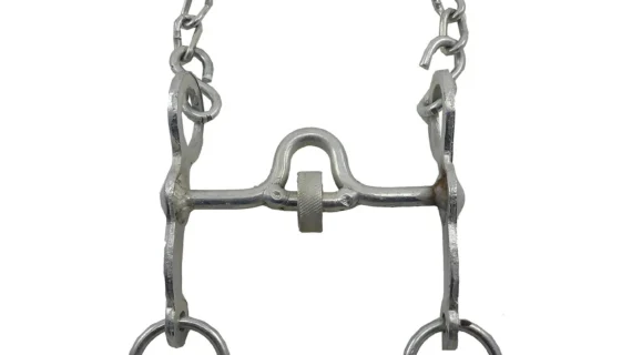 Freno de hierro niquelado con coscoja para petizo