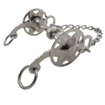 Freno de hierro niquelado con coscoja, copa grande pata 13 - Image 5