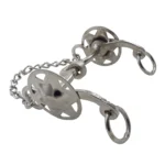 Freno de hierro niquelado con coscoja, copa grande pata 13 - Image 3