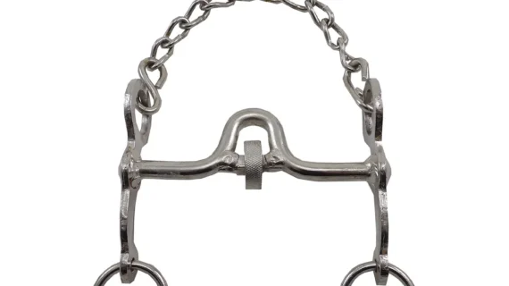 Freno de hierro niquelado con coscoja pata 10