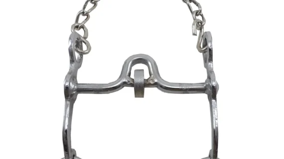 Freno de hierro niquelado con coscoja pata 13