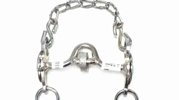Freno con coscoja y copa para pony de hierro cromado