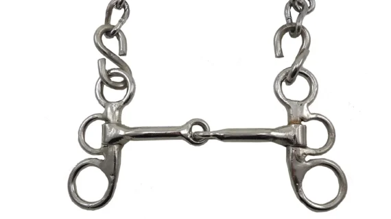 Freno filete marroco de hierro niquelado para pony