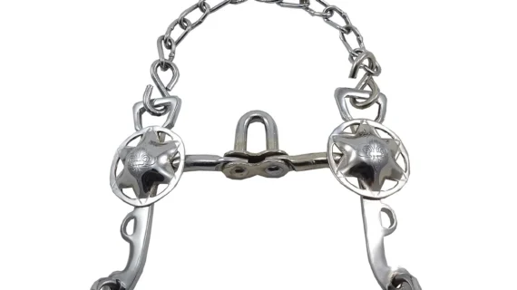 Freno puente de hierro niquelado con copa