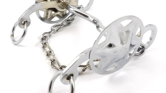 Freno medio puente de hierro niquelado copa grande