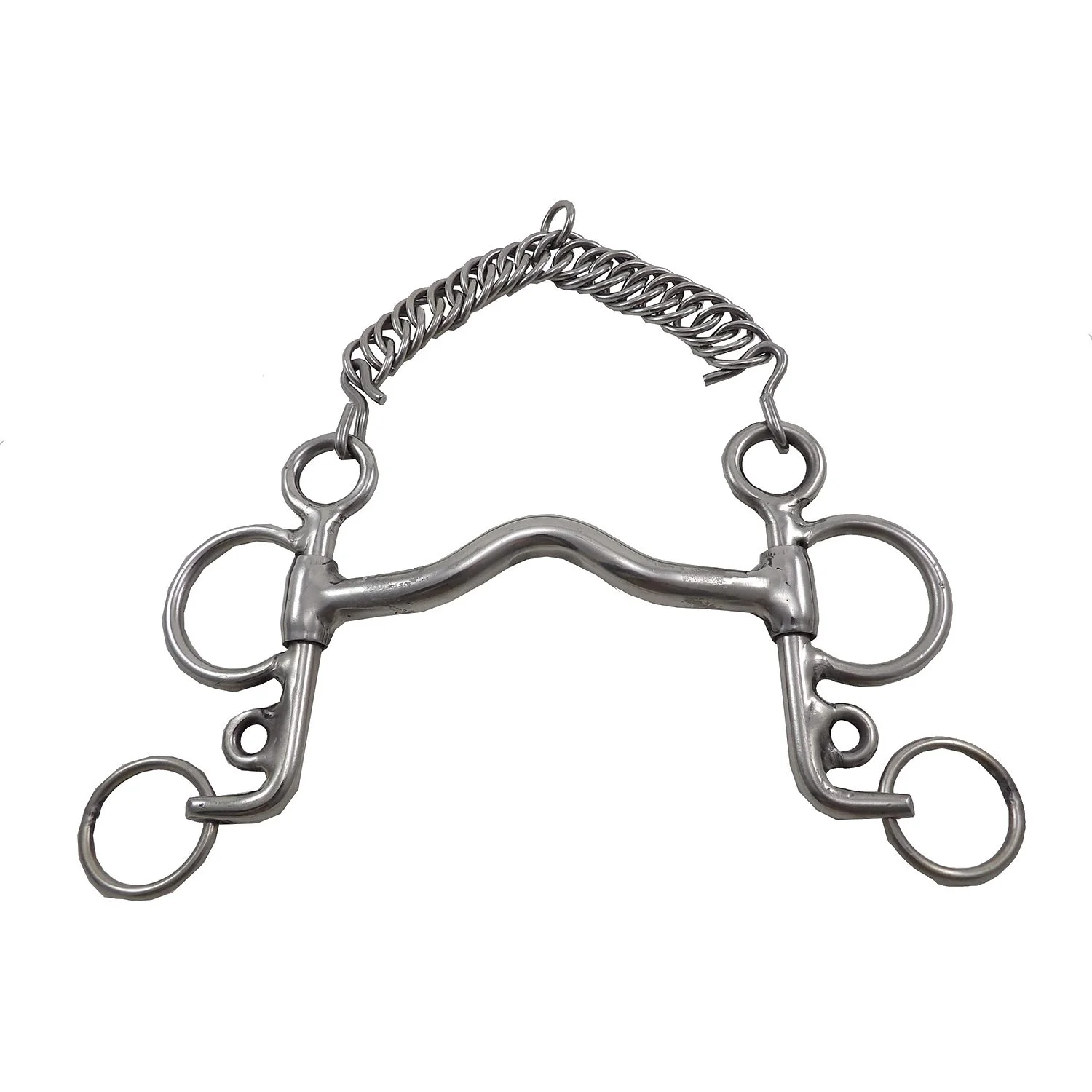 tcr-4393-1-1772133534.webp Freno pelham pata corta medio puente de acero inoxidable - Image 1