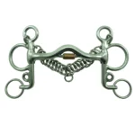 Freno pelham medio puente pata corta de acero inoxidable con rollo de cobre - Image 2