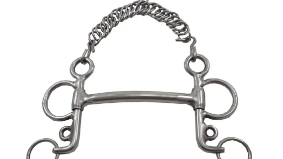 Freno pelham recto pata corta de acero inoxidable