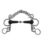 Freno pelham pata corta con embocadura de goma