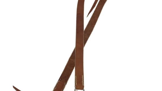 Pegual de cuero crudo 4 argollas de acero inoxidable