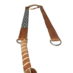 Pegual de cuero crudo con galón motivo guarda pampa 4 argollas - Image 2