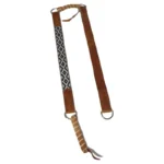 Pegual de cuero crudo con galón motivo guarda pampa 4 argollas