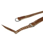 Pegual de cuero crudo 3 argollas de acero inoxidable - Image 2