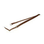 Pegual de cuero crudo 3 argollas de acero inoxidable