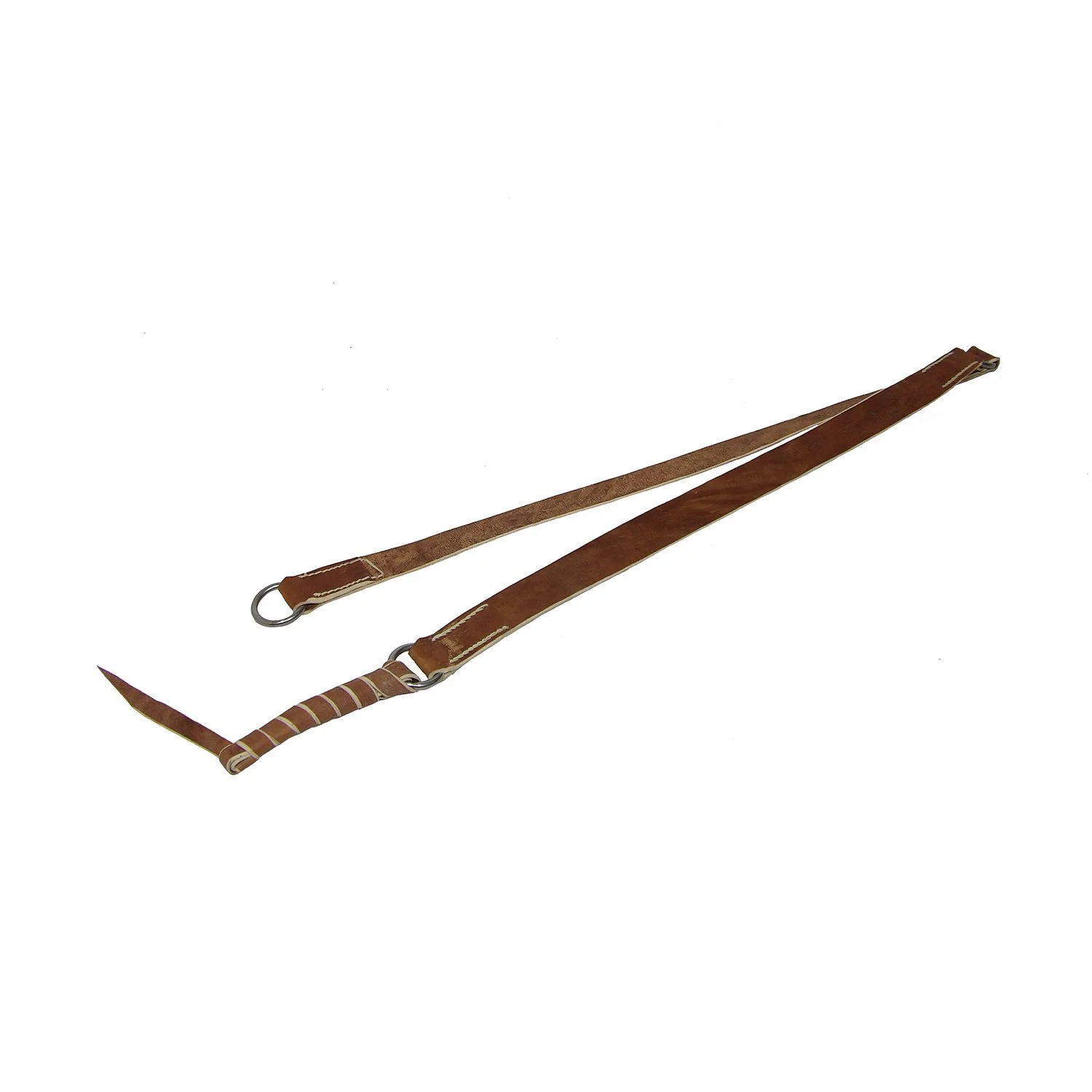 tcr-448022-1772140544.webp Pegual de cuero crudo 3 argollas de acero inoxidable - Image 1